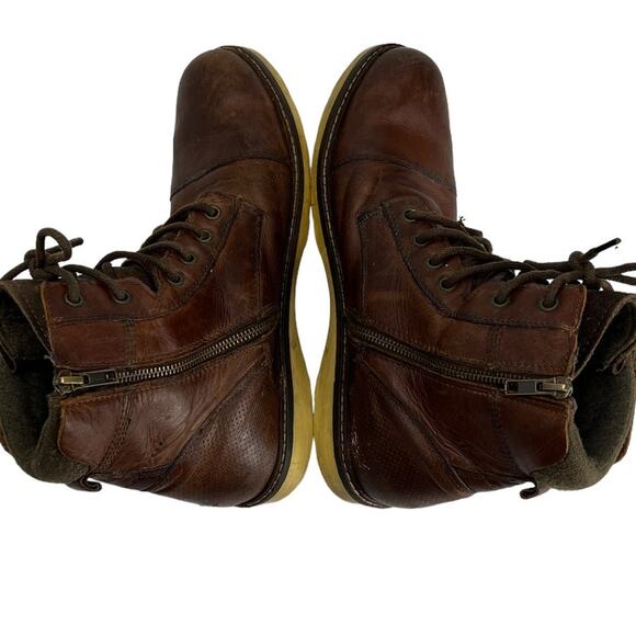 Four Brothers Brown Leather Boots SZ 9.5 - Picture 8 of 12